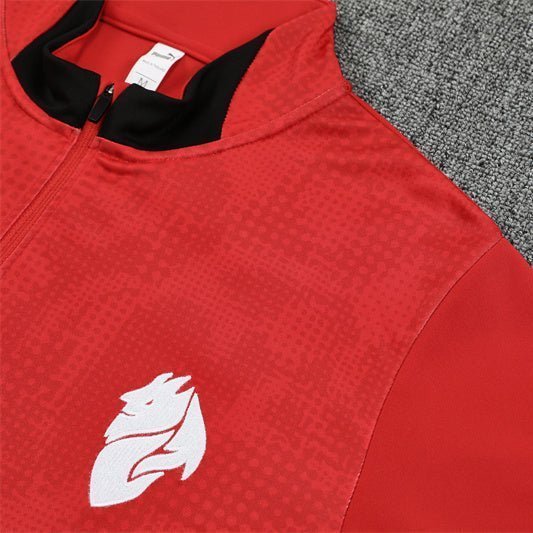 25/26 AC Milan Training Red Kids Size Tracksuit from FootballPrestige.club - Premium Football Kits