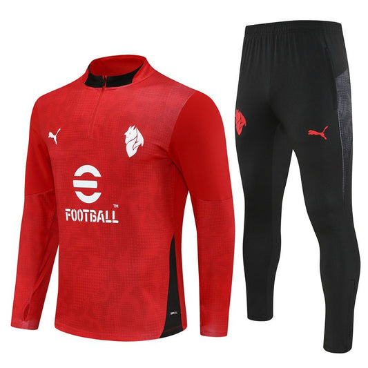 25/26 AC Milan Training Red Tracksuit from FootballPrestige.club - Premium Football Kits