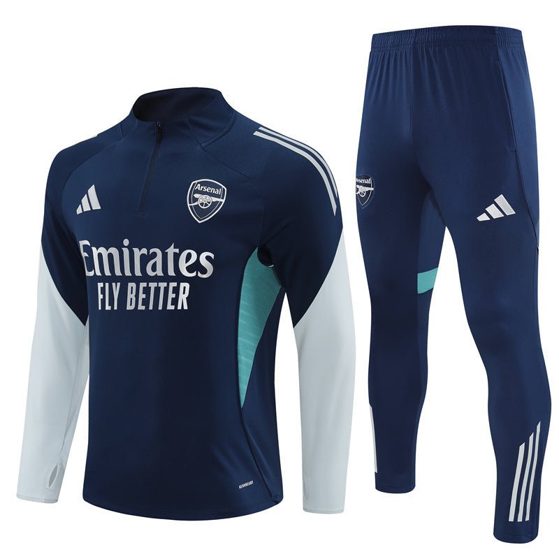 25/26 Arsenal Training Blue Tracksuit from FootballPrestige.club - Premium Football Kits