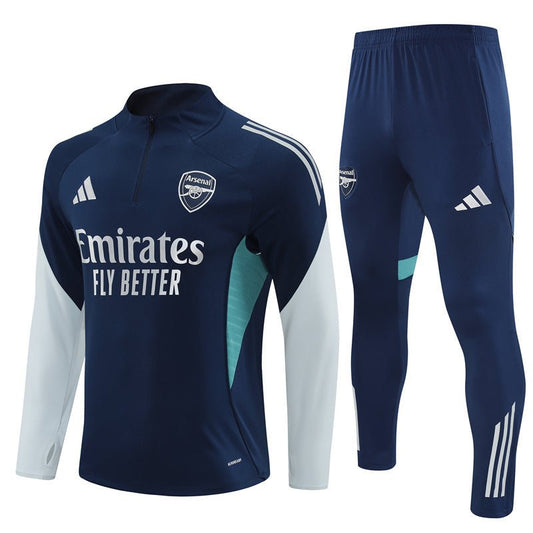 25/26 Arsenal Training Blue Tracksuit from FootballPrestige.club - Premium Football Kits
