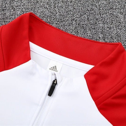 25/26 Arsenal White/Red Kids Size Tracksuit from FootballPrestige.club - Premium Football Kits