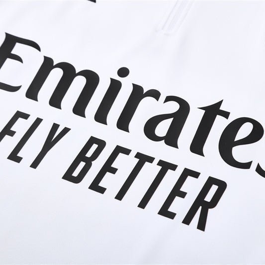 25/26 Arsenal White/Red Kids Size Tracksuit from FootballPrestige.club - Premium Football Kits