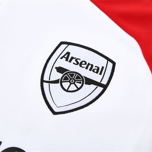 25/26 Arsenal White/Red Kids Size Tracksuit from FootballPrestige.club - Premium Football Kits