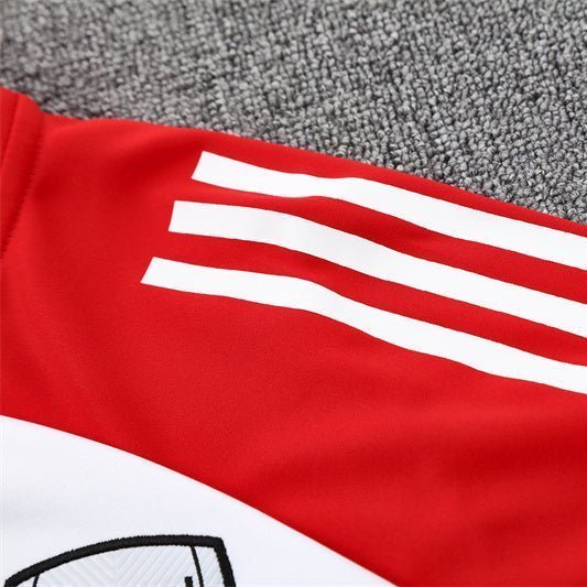 25/26 Arsenal White/Red Kids Size Tracksuit from FootballPrestige.club - Premium Football Kits