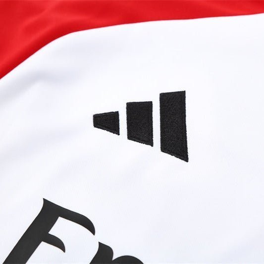 25/26 Arsenal White/Red Kids Size Tracksuit from FootballPrestige.club - Premium Football Kits