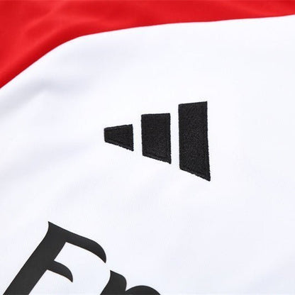 25/26 Arsenal White/Red Kids Size Tracksuit from FootballPrestige.club - Premium Football Kits