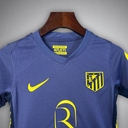 25/26 Atletico Madrid Away Kids Size Kit from FootballPrestige.club - Premium Football Kits