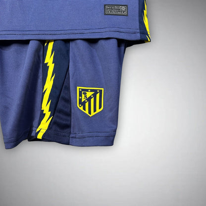 25/26 Atletico Madrid Away Kids Size Kit from FootballPrestige.club - Premium Football Kits