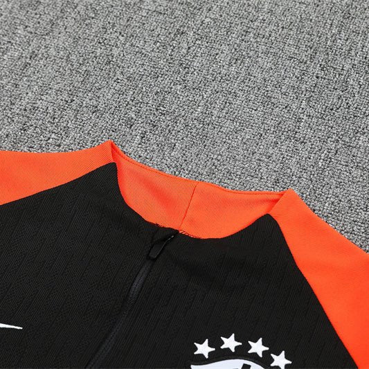 25/26 Brazil Training Black Tracksuit from FootballPrestige.club - Premium Football Kits