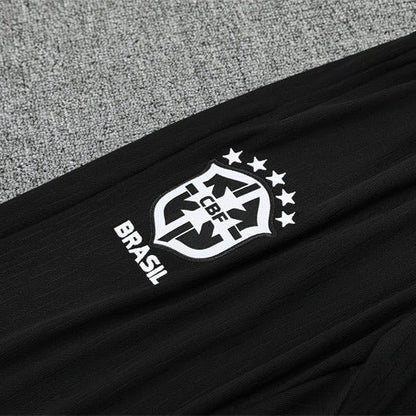 25/26 Brazil Training Black Tracksuit from FootballPrestige.club - Premium Football Kits