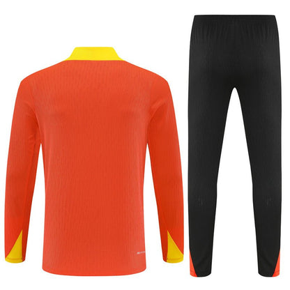 25/26 Brazil Training Orange Tracksuit from FootballPrestige.club - Premium Football Kits