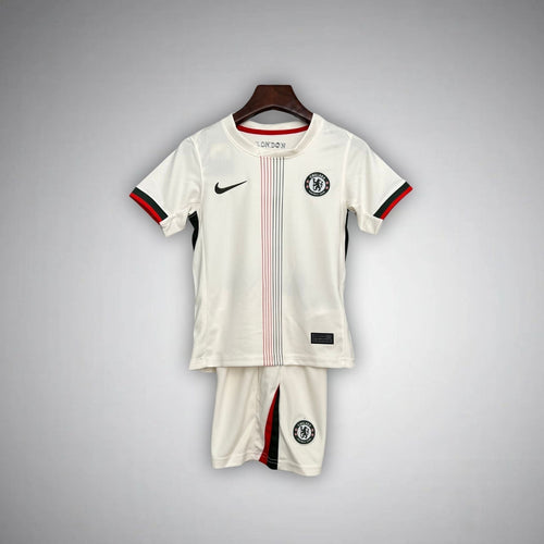 25/26 Chelsea Away Kids Size Kit from FootballPrestige.club - Premium Football Kits