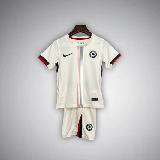 25/26 Chelsea Away Kids Size Kit from FootballPrestige.club - Premium Football Kits