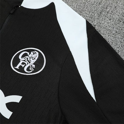25/26 Chelsea Black Tracksuit from FootballPrestige.club - Premium Football Kits