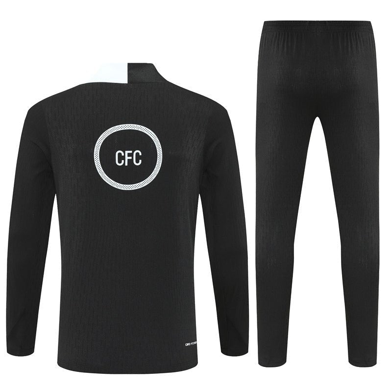 25/26 Chelsea Black Tracksuit from FootballPrestige.club - Premium Football Kits