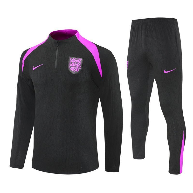 25/26 England Training Black Tracksuit from FootballPrestige.club - Premium Football Kits