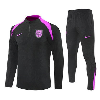 25/26 England Training Black Tracksuit from FootballPrestige.club - Premium Football Kits