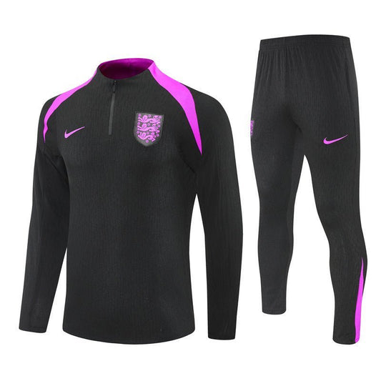 25/26 England Training Black Tracksuit from FootballPrestige.club - Premium Football Kits