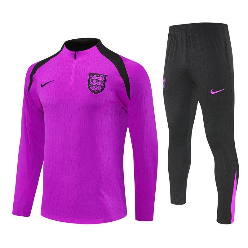 25/26 England Training Purple Kids Size Tracksuit from FootballPrestige.club - Premium Football Kits