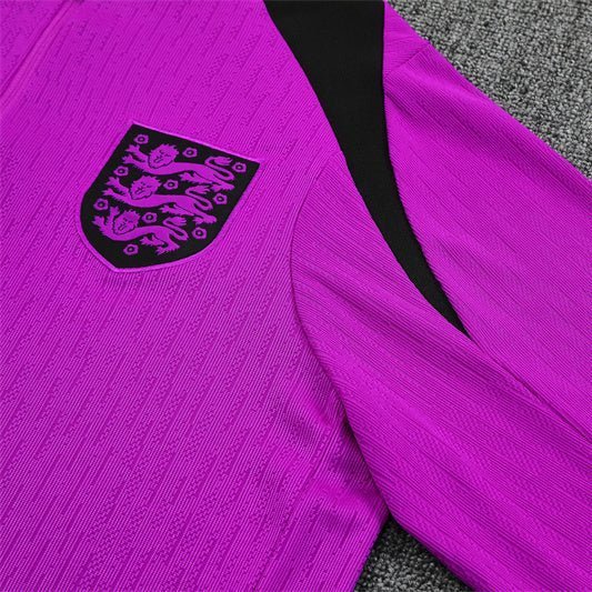 25/26 England Training Purple Tracksuit from FootballPrestige.club - Premium Football Kits