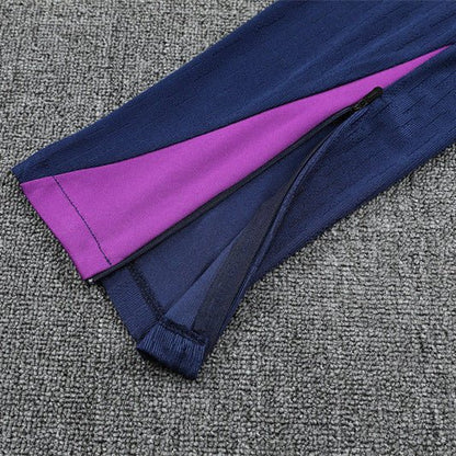 25/26 FC Barcelona Half Zip Training Blue/Purple Tracksuit from FootballPrestige.club - Premium Football Kits