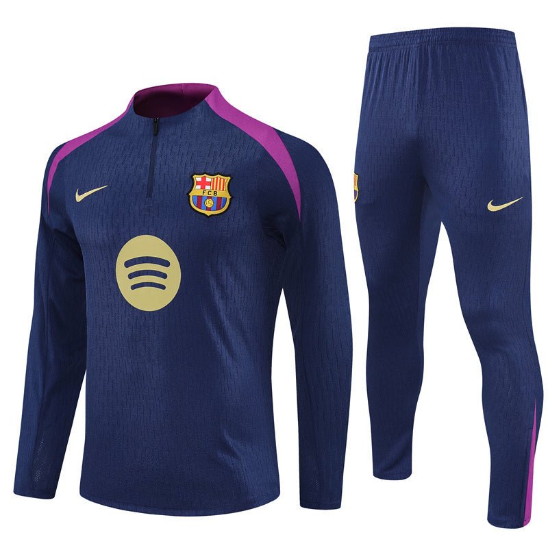 25/26 FC Barcelona Half Zip Training Blue/Purple Tracksuit from FootballPrestige.club - Premium Football Kits