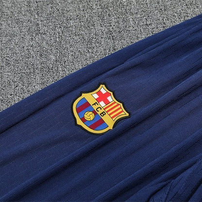 25/26 FC Barcelona Half Zip Training Purple/Blue Kids Size Tracksuit from FootballPrestige.club - Premium Football Kits