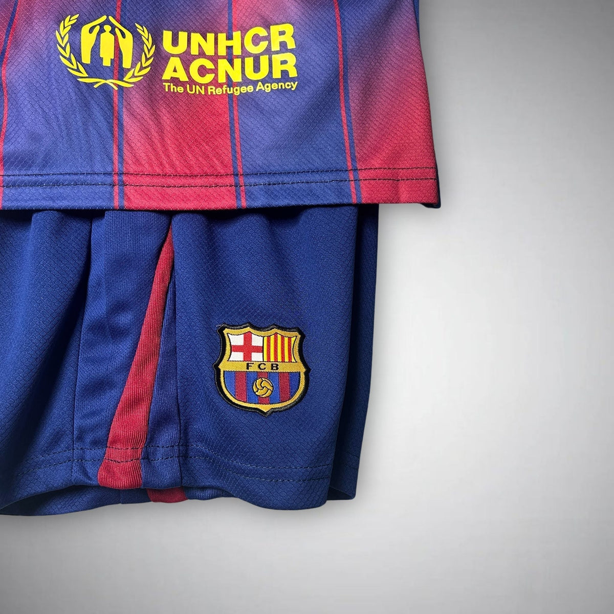 25/26 FC Barcelona Home Kids Size Kit from FootballPrestige.club - Premium Football Kits