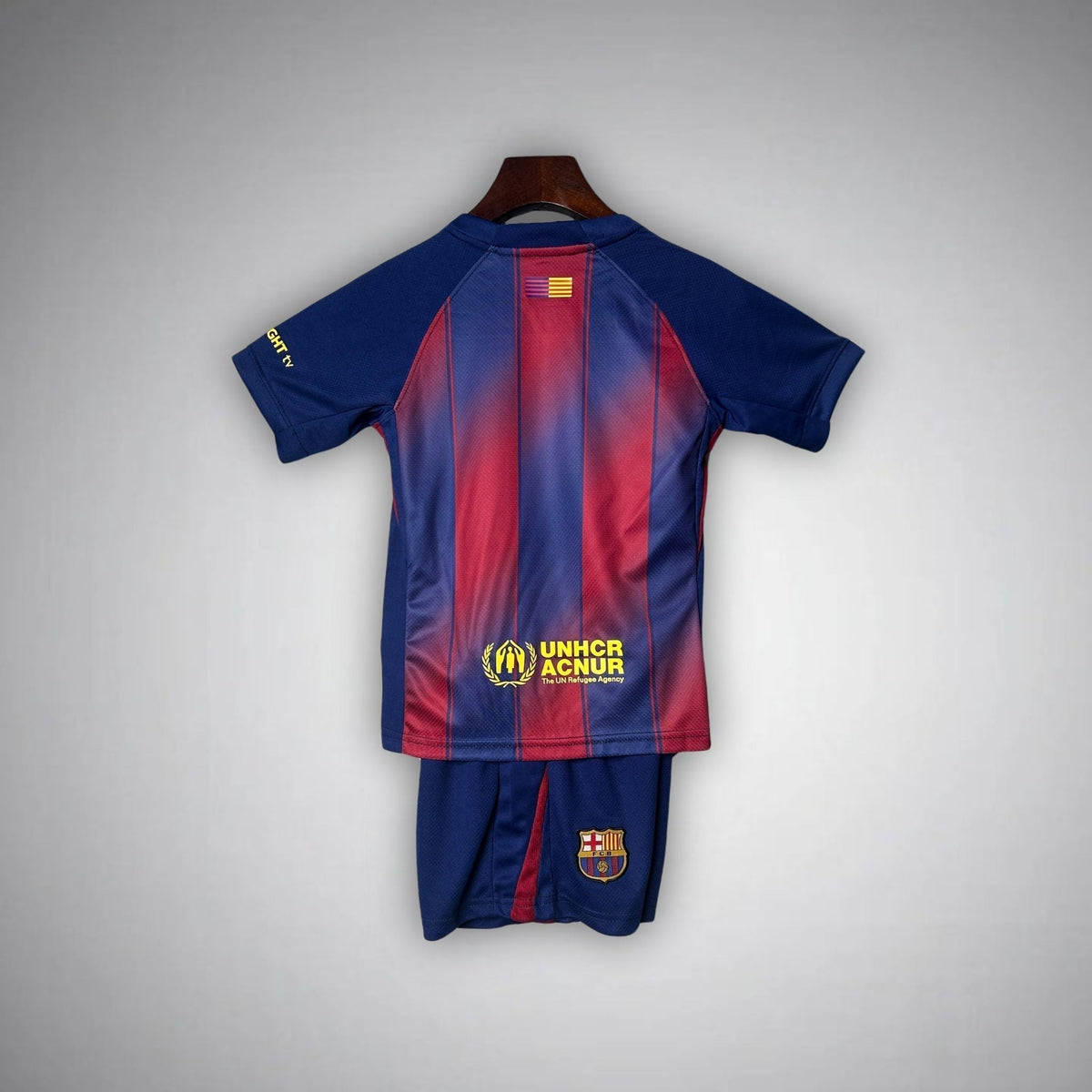 25/26 FC Barcelona Home Kids Size Kit from FootballPrestige.club - Premium Football Kits