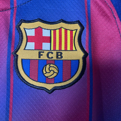 25/26 FC Barcelona Home Kids Size Kit from FootballPrestige.club - Premium Football Kits