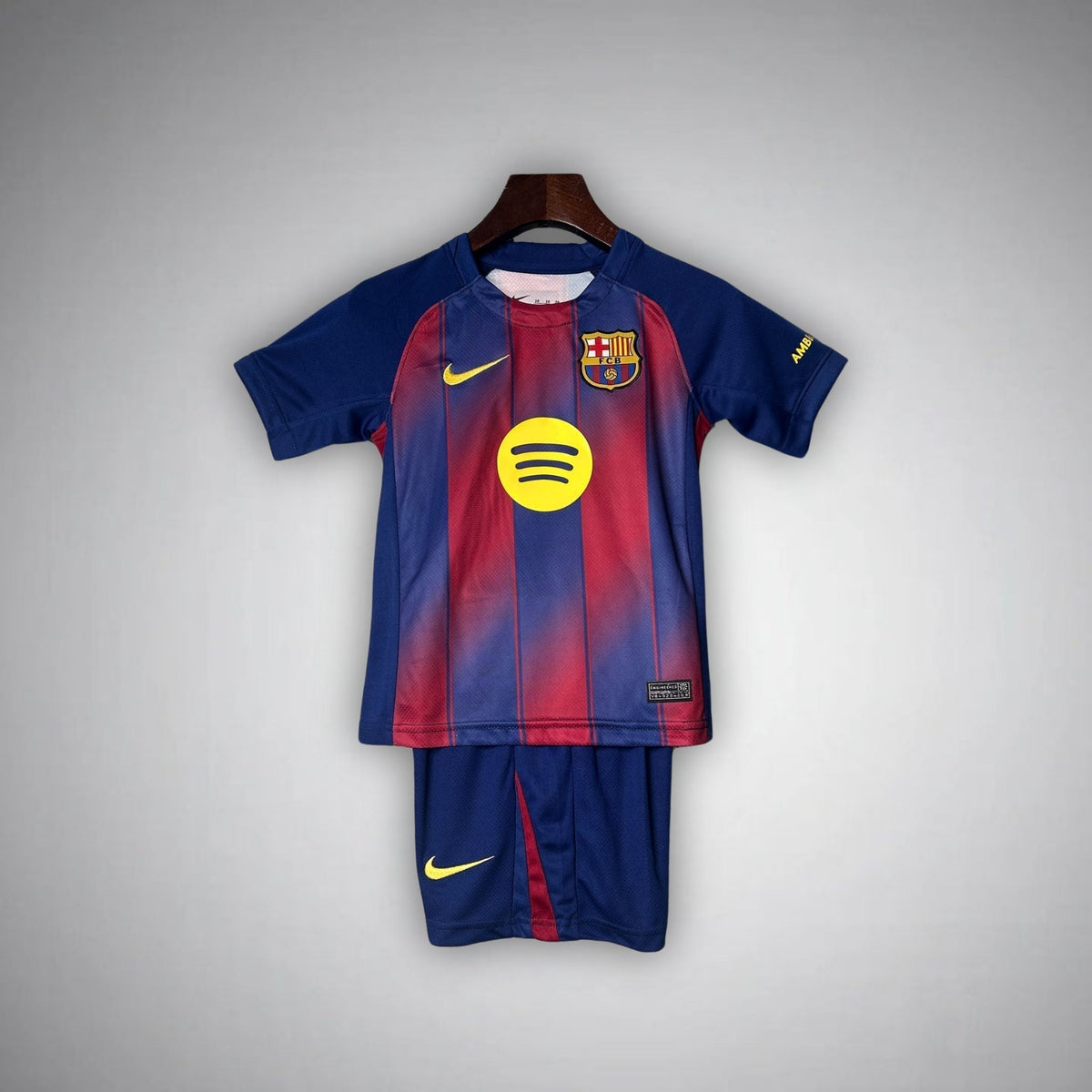 25/26 FC Barcelona Home Kids Size Kit from FootballPrestige.club - Premium Football Kits
