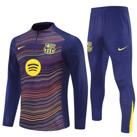 25/26 FC Barcelona Pre-Match Home Kids Size Tracksuit from FootballPrestige.club - Premium Football Kits