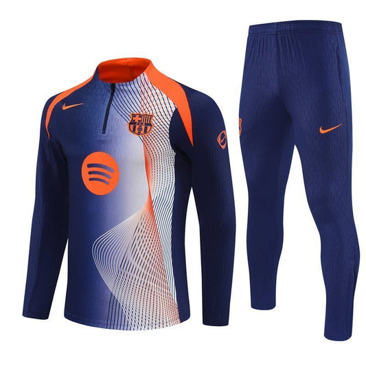 25/26 FC Barcelona Pre-Match Third Tracksuit from FootballPrestige.club - Premium Football Kits