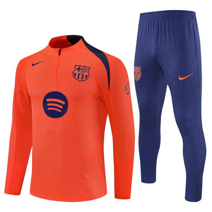 25/26 FC Barcelona Training Orange/Blue Kids Size Tracksuit from FootballPrestige.club - Premium Football Kits