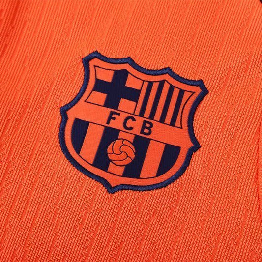 25/26 FC Barcelona Training Orange/Blue Tracksuit from FootballPrestige.club - Premium Football Kits