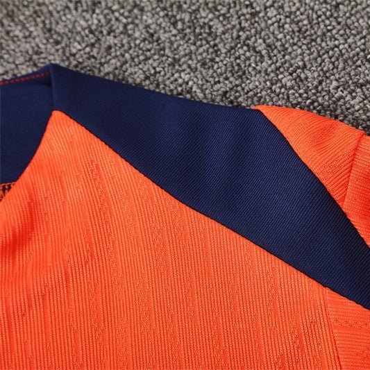 25/26 FC Barcelona Training Orange/Blue Tracksuit from FootballPrestige.club - Premium Football Kits