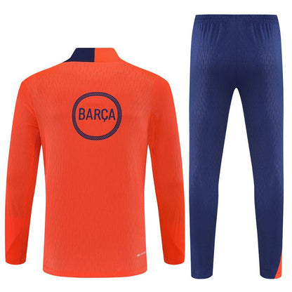 25/26 FC Barcelona Training Orange/Blue Tracksuit from FootballPrestige.club - Premium Football Kits