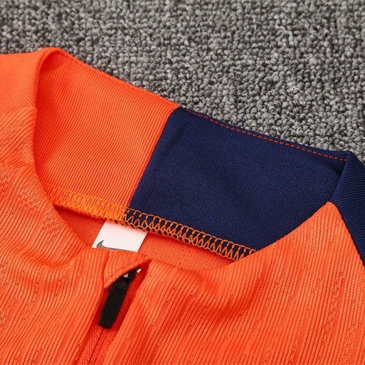 25/26 FC Barcelona Training Orange/Blue Tracksuit from FootballPrestige.club - Premium Football Kits