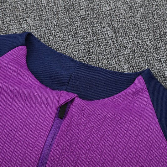 25/26 FC Barcelona Training Purple/Blue Tracksuit from FootballPrestige.club - Premium Football Kits