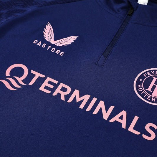 25/26 Feyenoord Training Blue Kids Size Tracksuit from FootballPrestige.club - Premium Football Kits