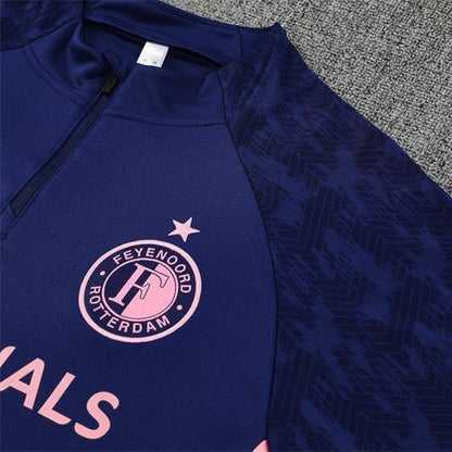 25/26 Feyenoord Training Blue Kids Size Tracksuit from FootballPrestige.club - Premium Football Kits