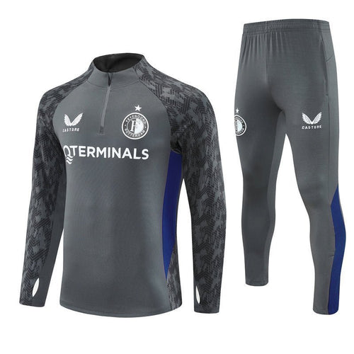 25/26 Feyenoord Training Grey Tracksuit from FootballPrestige.club - Premium Football Kits