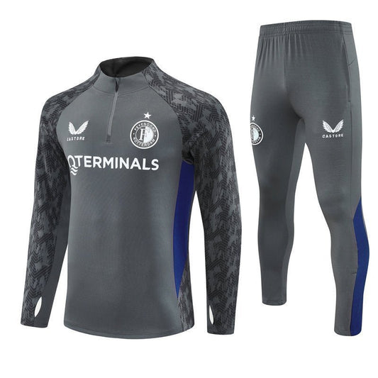 25/26 Feyenoord Training Grey Tracksuit from FootballPrestige.club - Premium Football Kits