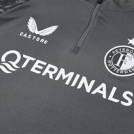 25/26 Feyenoord Training Grey Tracksuit from FootballPrestige.club - Premium Football Kits