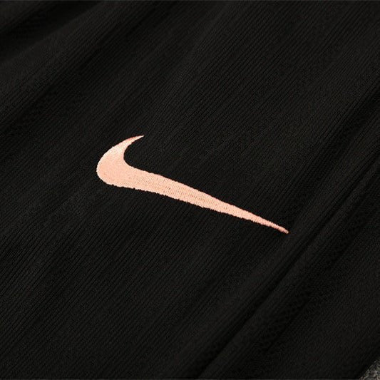 25/26 France Training Black/Light Pink Kids Size Tracksuit from FootballPrestige.club - Premium Football Kits
