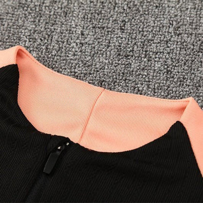 25/26 France Training Black/Light Pink Tracksuit from FootballPrestige.club - Premium Football Kits
