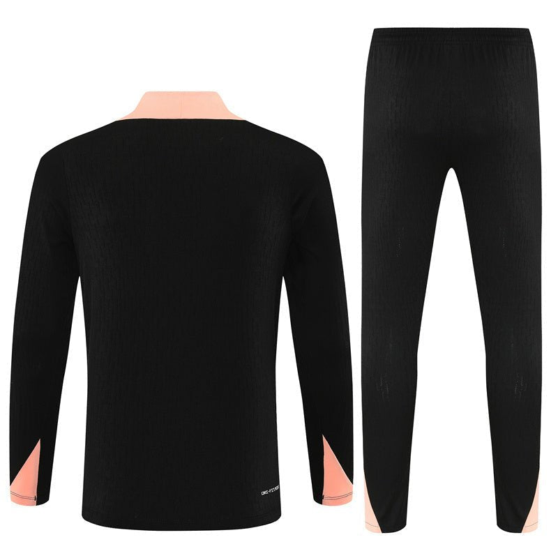 25/26 France Training Black/Light Pink Tracksuit from FootballPrestige.club - Premium Football Kits