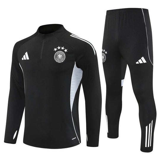 25/26 Germany Training Black Tracksuit from FootballPrestige.club - Premium Football Kits