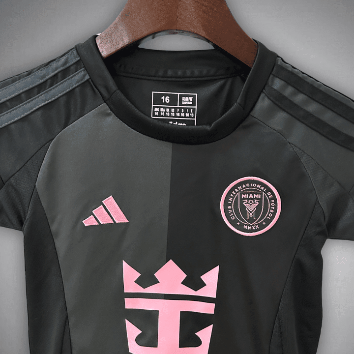 25/26 Inter Miami Away Kids Size Kit from FootballPrestige.club - Premium Football Kits