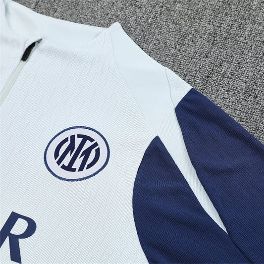 25/26 Inter Milan White Kids Size Tracksuit from FootballPrestige.club - Premium Football Kits